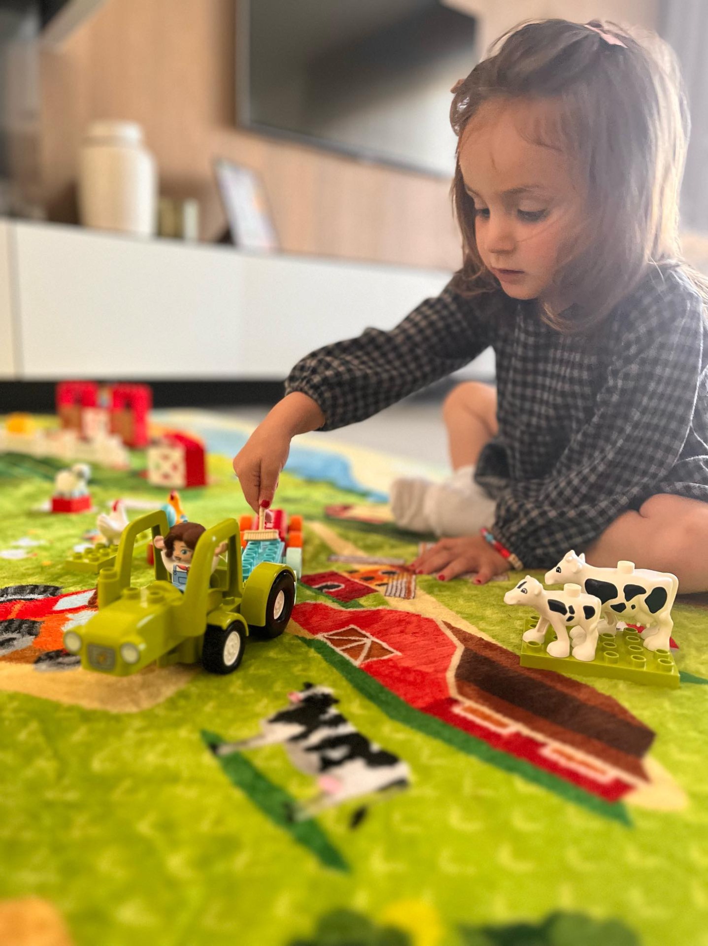 Ontdek Kinder tapijt Ruby Blauw/Groen in diverse maten